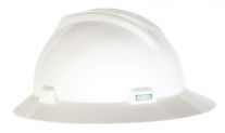 MSA Full Brim V-Gard Hard Hat w/ Ratchet Suspension